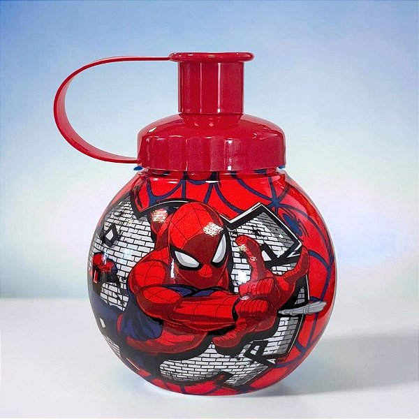 Garrafa Squeeze Bola Homem Aranha - Modelo 1 - 250ml - 1 unidade - Disney Original - Rizzo