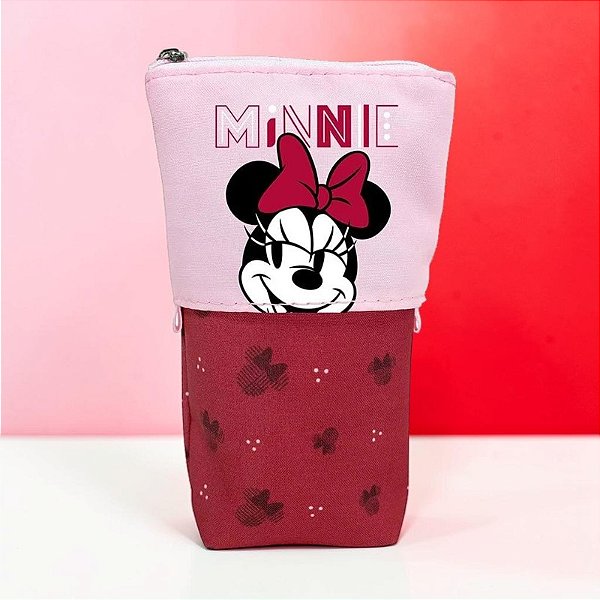 Estojo Escolar Retrátil - Minnie Mouse - Rosa - Disney Original - 1 unidade - DAC Art - Rizzo