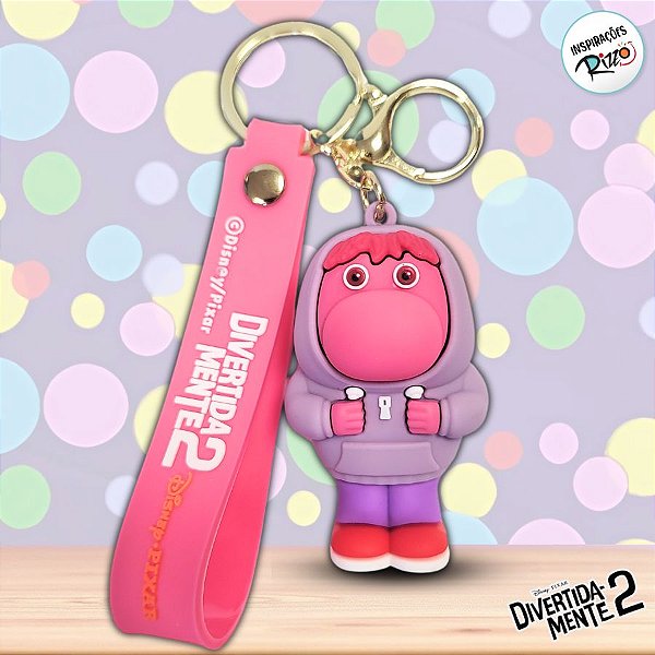 Chaveiro 3D Vergonha - Divertidamente 2 - 7cm - 1 unidade - Disney Original - Rizzo