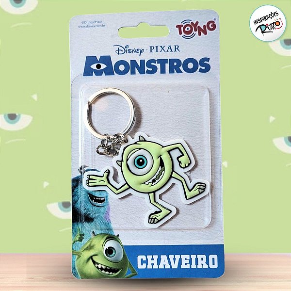 Chaveiro Emborrachado Mike Wazowski - Monstros S.A - 6cm - 1 unidade - Disney Original - Rizzo