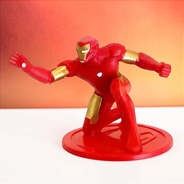 Mini Figura Colecionável - Homem de Ferro - Vingadores - 6cm - Disney Original - 1 unidade - Toyng - Rizzo