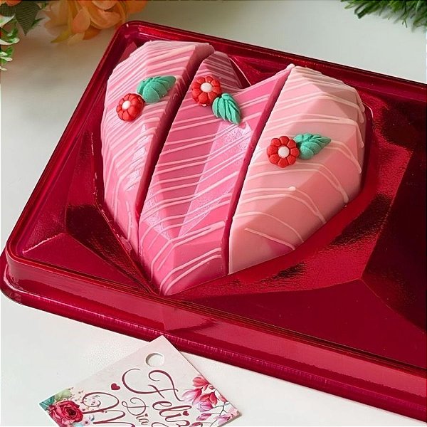 Forma de Acetato Especial - Coração Fatias - 350g - Ref.10644 - 1 unidade - BWB - Rizzo