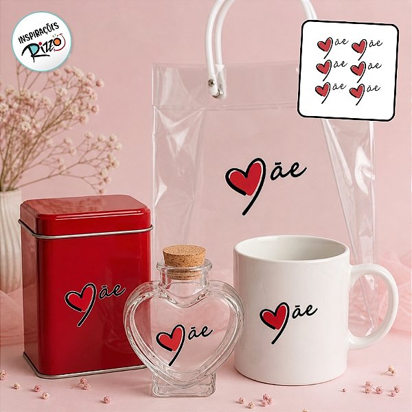 Cartela Adesiva DTF UV para Personalização - Mãe - 1 unidade - Rizzo