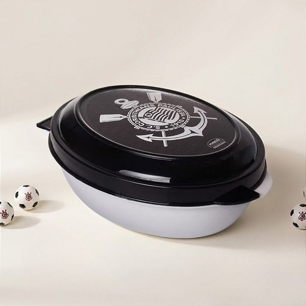Saboneteira de Plástico - Corinthians - 180mL - 1 unidade - Plasútil - Rizzo