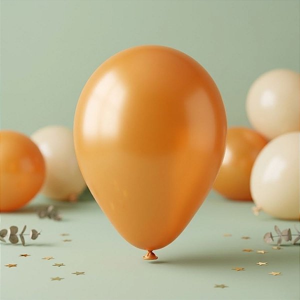 Balão de Festa 6,5" Basic - Laranja  - 30 unidades - São Roque - Rizzo