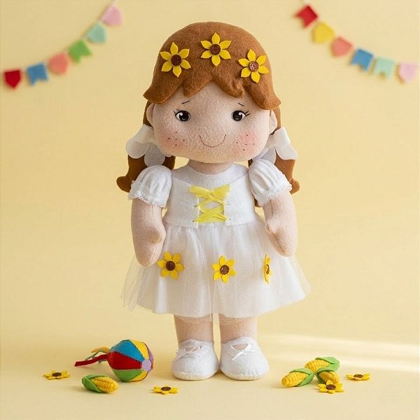 Boneca em Feltro - Noiva - 40cm - 1 unidade - Rizzo