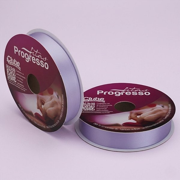 Fita de Cetim 22mm x 50m - Lilás - CF005 Cor 245 - Rolo 50m - 1 unidade - Progresso - Rizzo