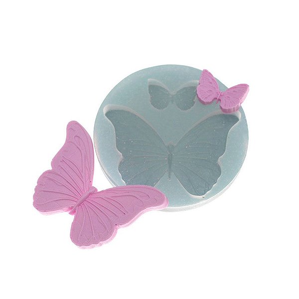 Molde de silicone Dupla de Borboletas Ref. 218 Flexarte Rizzo Confeitaria