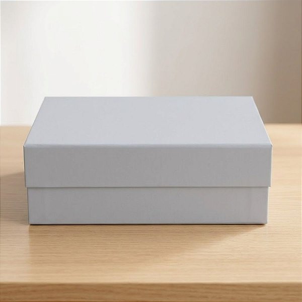 Caixa de Papel Rígido Retangular com Imã - Gris - M 29x21x9cm - 1 unidade - Cromus - Rizzo
