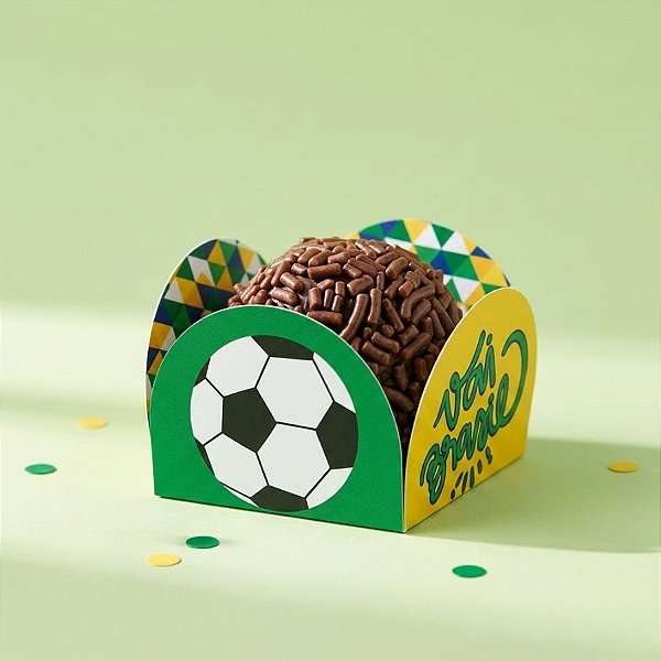 Porta Forminha - Copa 2026 Vai Brasil - 8cm - 40 unidades - Festcolor - Rizzo