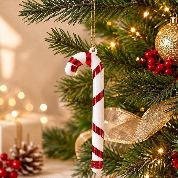 Enfeite Para Pendurar de Natal - Bengala Doce - 22cm - 1 unidade - Rizzo