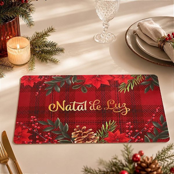 Jogo Americano de Natal - Natal de Luz - 43x28cm - 1 unidade - Rizzo