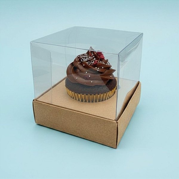 Caixa Mini Bolo  (6cm x 6cm x 6cm) Kraft 10 unidades Assk Rizzo Confeitaria