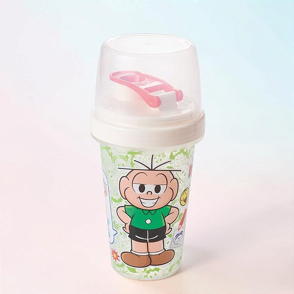 Mini Shakeira Turma da Mônica - Cebolinha - 320ml - 1 unidade - Plasútil - Rizzo