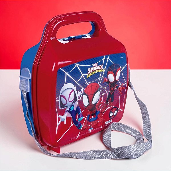 Lancheira de Plástico Spidey - 21x19cm - Disney Original - 1 unidade - Plasútil - Rizzo