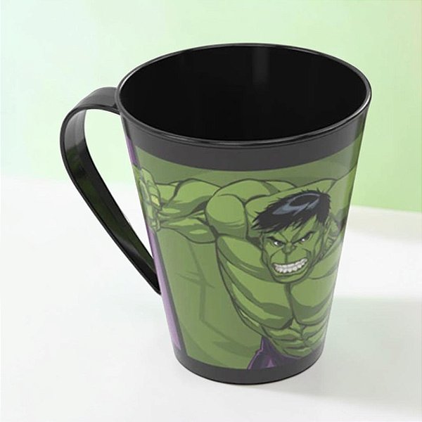 Caneca de Plástico Hulk - 360ml - Disney Original - 1 unidade - Plasútil - Rizzo