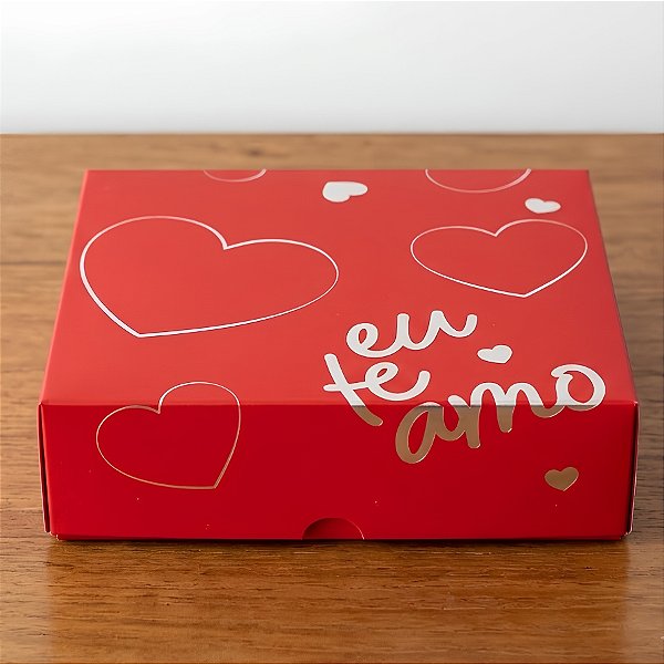 Caixa Retangular Para Presente - Tampa/Fundo New - Amore - 25x21x7cm - 5 unidades - Regina - Rizzo