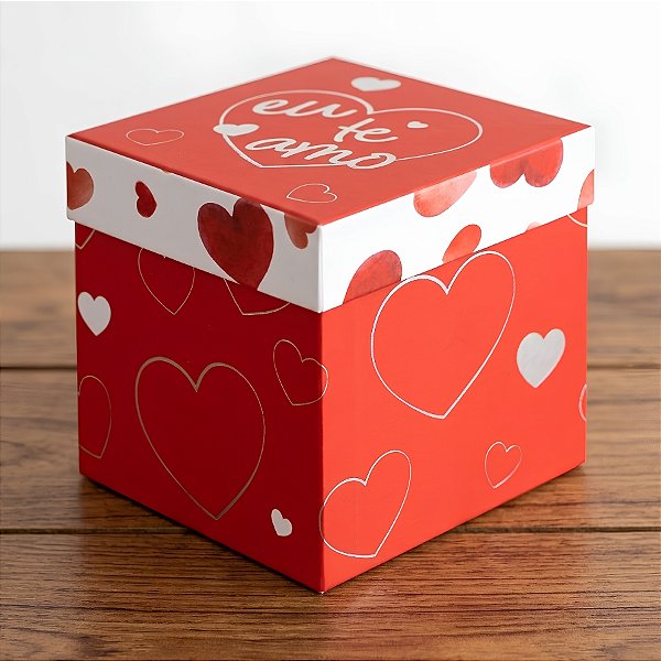 Caixa Cubo Para Presente - Amore - 11x11x11cm - 5 unidades - Regina - Rizzo