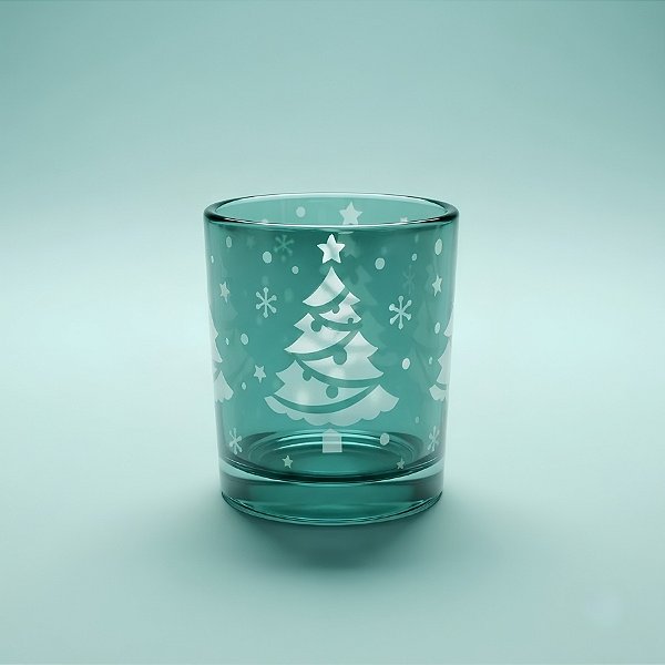 Suporte Para Vela - Árvore de Natal Verde - 8x7cm - 1 unidade - Cromus - Rizzo