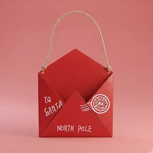 Enfeite para Pendurar de Natal - Carta Para Noel - Vermelho - 10x12cm - 1 unidade - Cromus - Rizzo