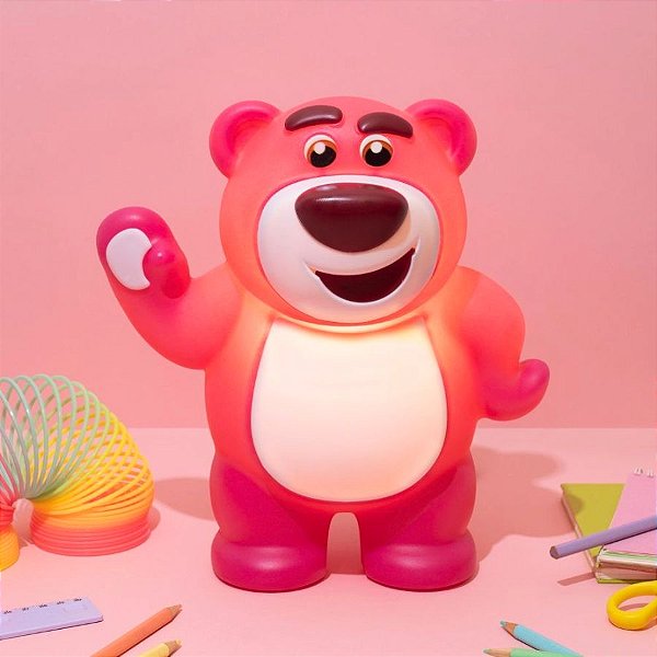 Luminária Lotso - Toy Story - 28cm - Disney Original - 1 unidade - Usare - Rizzo