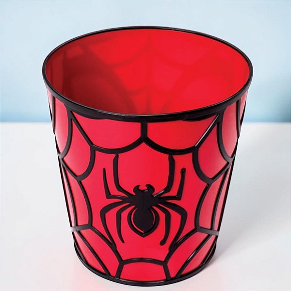Kit 10 Baldes de Pipoca - Homem Aranha 3D - Vermelho e Preto - 2l - Disney Original  - 1 unidade - Plasútil - Rizzo