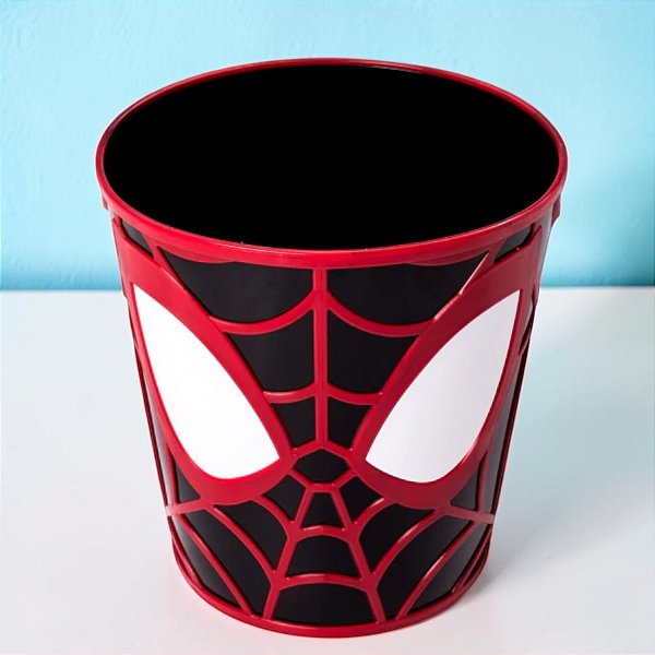 Kit 10 Baldes de Pipoca - Homem Aranha 3D - Preto e Vermelho - 2l - Disney Original - 1 unidade - Plasútil - Rizzo