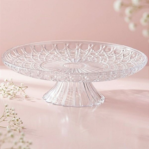 Boleira Lapidada - Transparente - 25cm - 1 unidade - Rizzo
