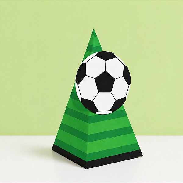 Caixa Cone com Aplique - Festa Futebol  - 1 unidade - Cromus - Rizzo
