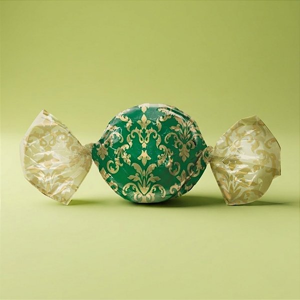 Papel Trufa 14,5x15,5cm - Arabesco Ouro e Verde - 100 unidades - Cromus - Rizzo