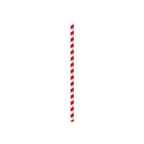 Canudo de Papel - Listrado Vermelho e Branco - 100 unidades - Cromus - Rizzo