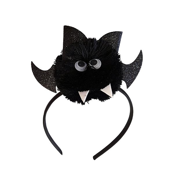 Tiara Pompom Morcego - Preto - 1 unidade - Rizzo