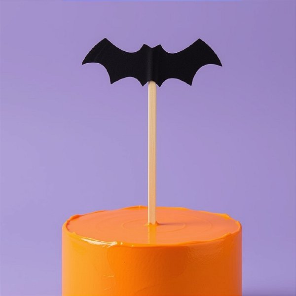 Palito Decorativo Halloween - Morcego - 26cm - 5 unidades - Rizzo