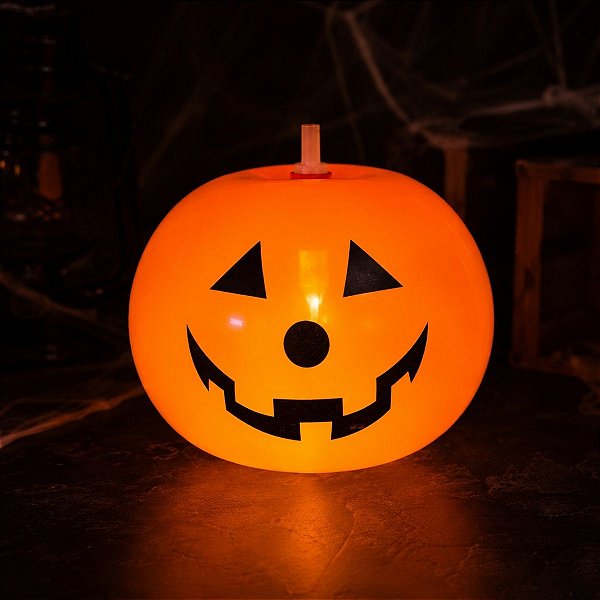Balão Abóbora Com Led de Halloween - 25cm - 5 unidades - Rizzo