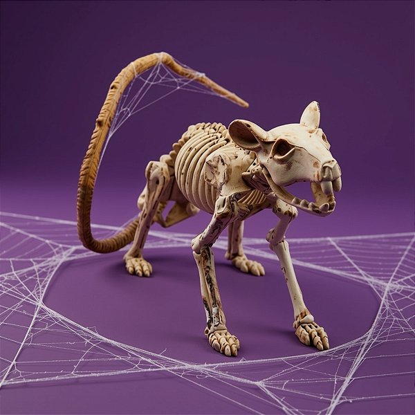 Enfeite Decorativo Halloween - Esqueleto Rato - 26x5x7,5cm - 1 unidade - Rizzo