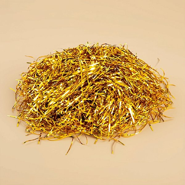 Palha Decorativa de BOPP Dourado - 50g - 1 unidade - Rizzo