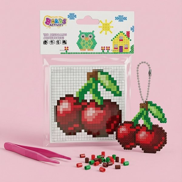 Kit de Miçangas para Pixel Art - Perler Bead - Cereja - 1 unidade - Rizzo