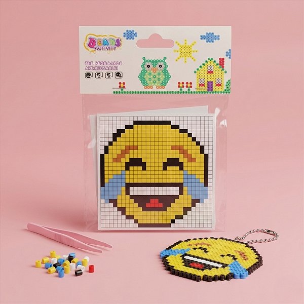Kit de Miçangas para Pixel Art - Perler Bead - Smile - 1 unidade - Rizzo