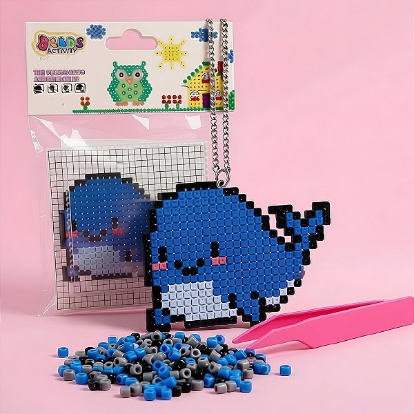 Kit de Miçangas para Pixel Art - Perler Bead - Baleia - 1 unidade - Rizzo