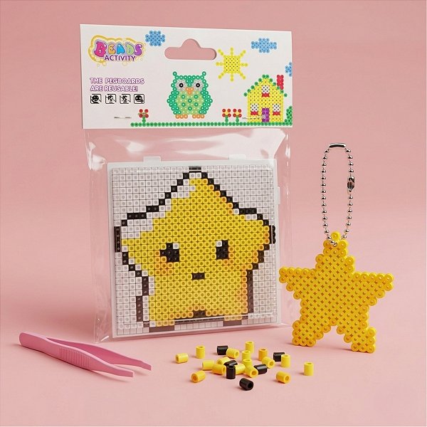 Kit de Miçangas para Pixel Art - Perler Bead - Estrela - 1 unidade - Rizzo