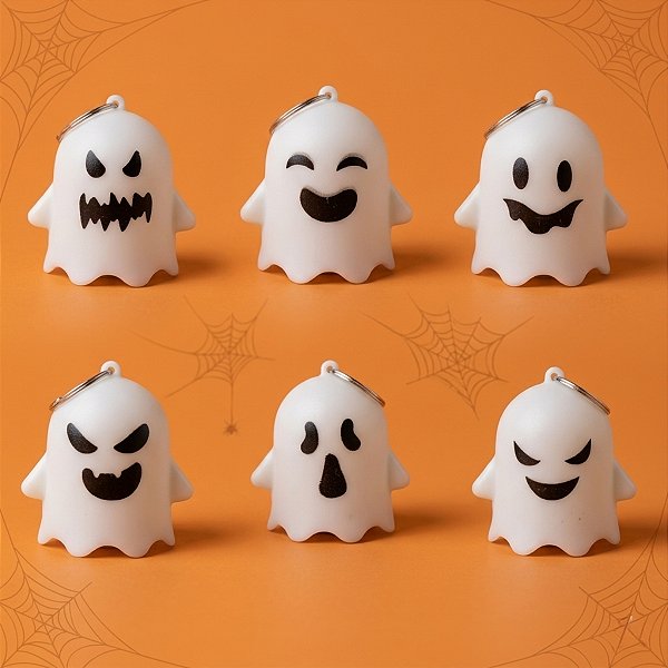 Chaveiro de Halloween - Mini Fantasma com Luz - Sortido - 5cm  - 1 unidade - Rizzo