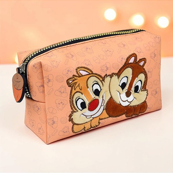 Estojo Simples de PVC com Zíper - Tico e Teco - 20x10cm - Disney Original - 1 unidade - DAC Art - Rizzo