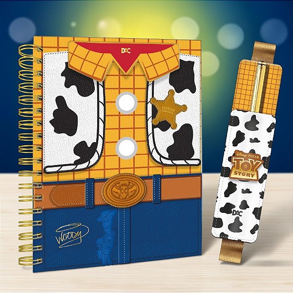 Kit Caderno Smart e Porta Caneta - Toy Story - Disney Original - 1 unidade - DAC Art - Rizzo