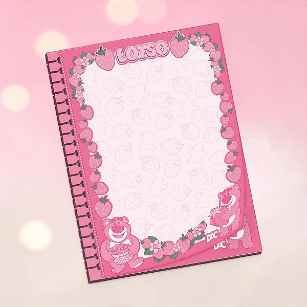 Refil para Caderno Smart - Lotso - Toy Story - 200x275mm - Disney Original - 1 unidade - DAC Art - Rizzo