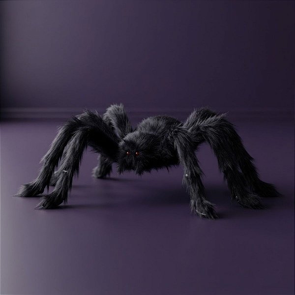 Enfeite Decorativo de Halloween - Aranha Preta M - 60cm - 1 unidade - Cromus - Rizzo