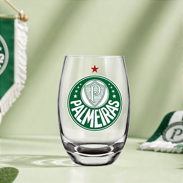 Copo de Vidro Long Drink - Palmeiras Original - 470ml - 2 unidades - Allmix Presentes - Rizzo
