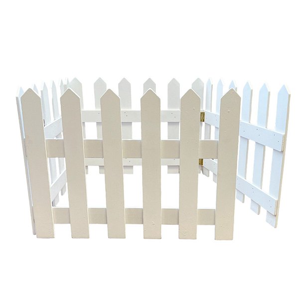 Cerca Decorativa de Madeira Branca - 30x160cm - 1 unidade - Rizzo