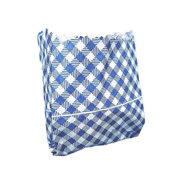 Saquinho de Papel - Xadrez Azul Escuro Mod 1 - 14x10,5cm - 50 unidades - Rizzo