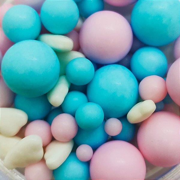 Confeito Decorativo - Fairy Sprinkles - Azul/Rosa/Branco - 1 unidade - Rizzo