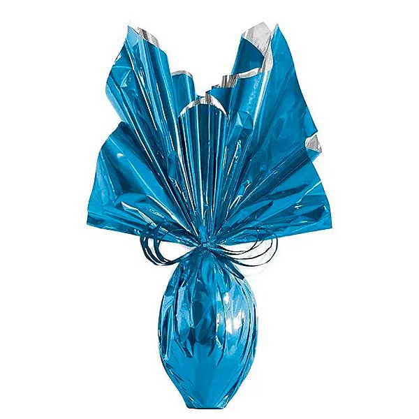 Folha para Ovos de Páscoa Metalizado Azul 69x89cm - 25 unidades - Cromus - Rizzo